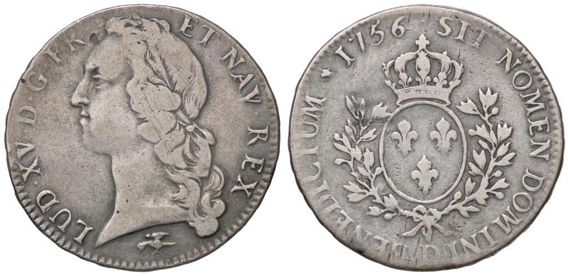 ESTERE - FRANCIA - Luigi XV (1715-1774) - Scudo 1756 Kr. 512 AG

Status: qBB