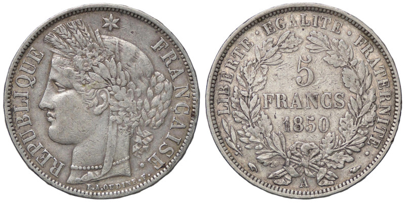 ESTERE - FRANCIA - Seconda Repubblica (1848-1852) - 5 Franchi 1850 A Kr. 761.1 A...