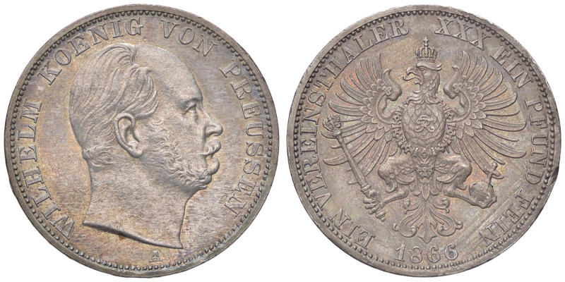 ESTERE - GERMANIA - PRUSSIA - Guglielmo I (1861-1888) - Tallero 1866 A Kr. 494.1...