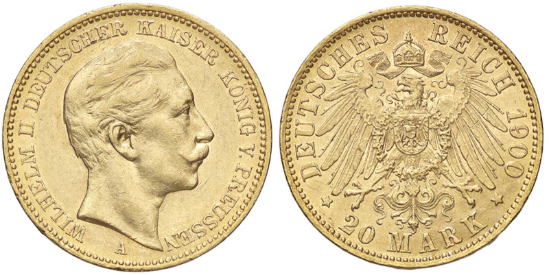 ESTERE - GERMANIA - PRUSSIA - Guglielmo II (1888-1918) - 20 Marchi 1900 A Kr. 52...