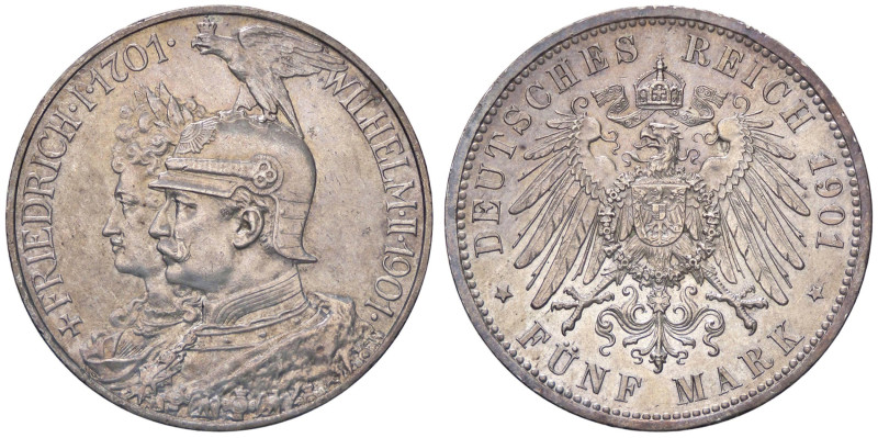 ESTERE - GERMANIA - PRUSSIA - Guglielmo II (1888-1918) - 5 Marchi 1901 - 200 Ann...