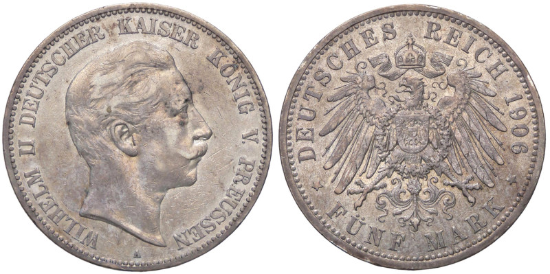 ESTERE - GERMANIA - PRUSSIA - Guglielmo II (1888-1918) - 5 Marchi 1906 Kr. 523 R...