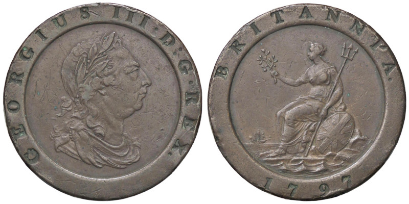 ESTERE - GRAN BRETAGNA - Giorgio III (1760-1820) - Penny 1797 Kr. 618 CU Colpett...