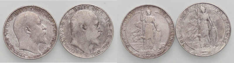 ESTERE - GRAN BRETAGNA - Edoardo VII (1901-1910) - 2 Scellini 1903 e 1905 Kr. 80...