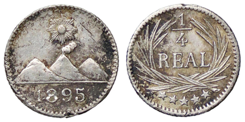 ESTERE - GUATEMALA - Repubblica - 1/4 di Real 1895 Kr. 162 AG

Status: qSPL