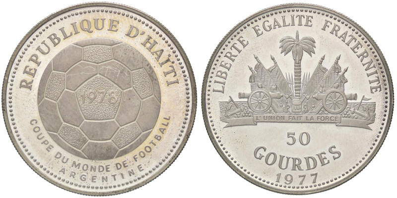 ESTERE - HAITI - Repubblica - 50 Gourdes 1977 - Campionati del mondo di calcio K...