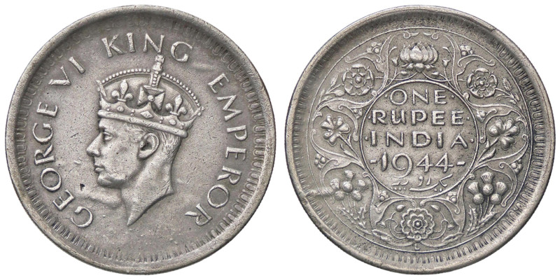 ESTERE - INDIA BRITANNICA - Giorgio VI (1936-1952) - Rupia 1944 Kr. 557 AG

St...