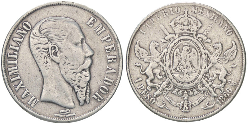 ESTERE - MESSICO - Massimiliano Imperatore (1864-1867) - Peso 1866 Mo Kr. 388.1 ...