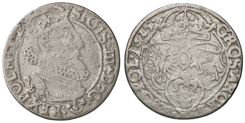 ESTERE - POLONIA - Sigismondo III (1587-1632) - 6 Groschen 1625 Kr. 42 (AG g. 3,...