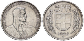 ESTERE - SVIZZERA - Confederazione - 5 Franchi 1925 B Kr. 38 AG Colpetto

Status: BB+

 Colpetto