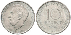 ESTERE - UNGHERIA - Repubblica - 10 Fiorini 1948 Kr. 538 AG

Status: qFDC