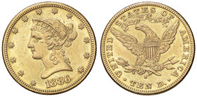 ESTERE - U.S.A. - 10 Dollari 1886 S - Liberty Kr. 66.2 (AU g. 16,72) Segni

Status: BB

 Segni