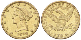 ESTERE - U.S.A. - 10 Dollari 1899 - Liberty Kr. 66.2 (AU g. 16,65)

Status: BB