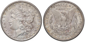 ESTERE - U.S.A. - Dollaro 1884 - Morgan Kr. 110 AG Segni al D/

Status: BB-SPL

 Segni al D/