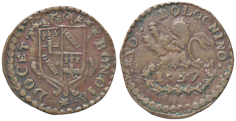 ZECCHE ITALIANE - BOLOGNA - Innocenzo XII (1691-1700) - Mezzo bolognino 1697 CNI...