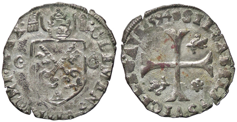 ZECCHE ITALIANE - CARPENTRAS - Clemente VIII (1592-1605) - Dozzina 1594 Ser. 302...