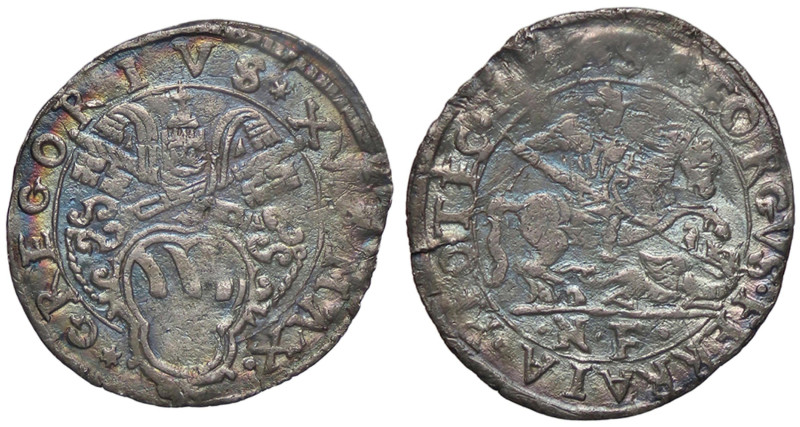 ZECCHE ITALIANE - FERRARA - Gregorio XV (1621-1623) - Grosso RR (AG g. 1,28)

...