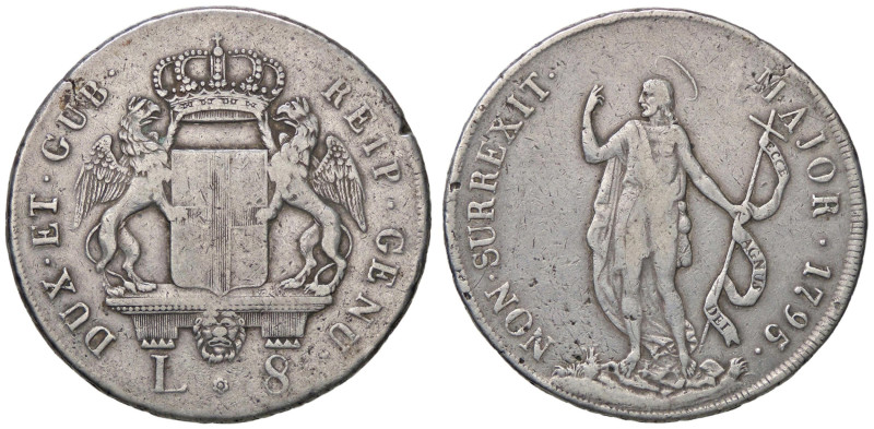 ZECCHE ITALIANE - GENOVA - Dogi Biennali (terza fase, 1637-1797) - 8 Lire 1795 C...