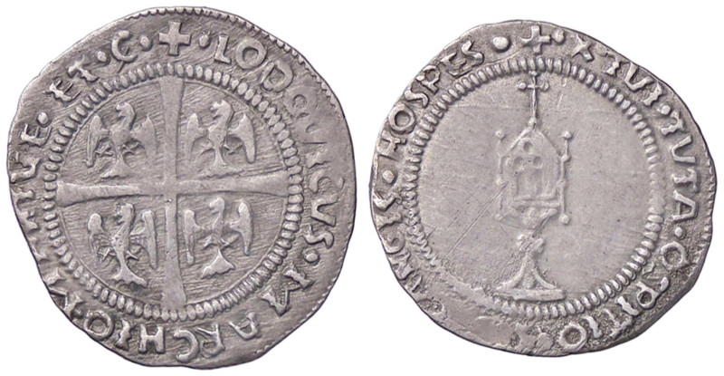 ZECCHE ITALIANE - MANTOVA - Ludovico III (II) (1445-1478) - Mezzo grosso CNI 31/...