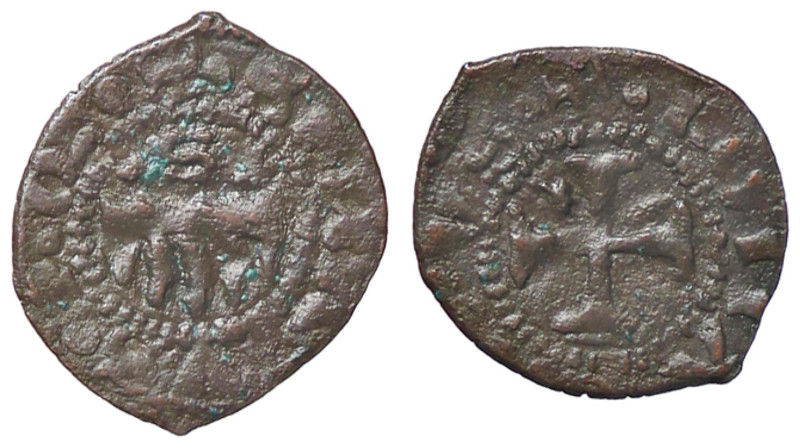 ZECCHE ITALIANE - ROMA - Bonifacio IX (1389-1404) - Denaro Provisino CNI 26; Mun...