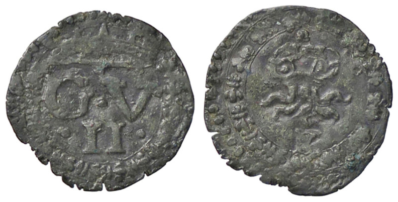 ZECCHE ITALIANE - URBINO - Guidobaldo II (1538-1574) - Quattrino CNI 184 e seg.;...