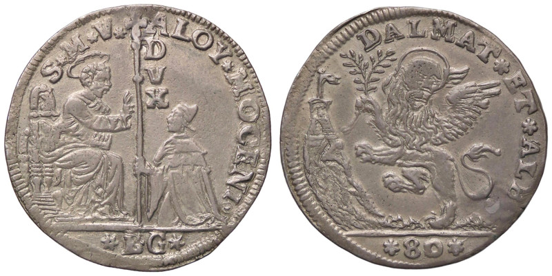 ZECCHE ITALIANE - VENEZIA - Alvise II Mocenigo (1700-1709) - Leone da 80 soldi p...