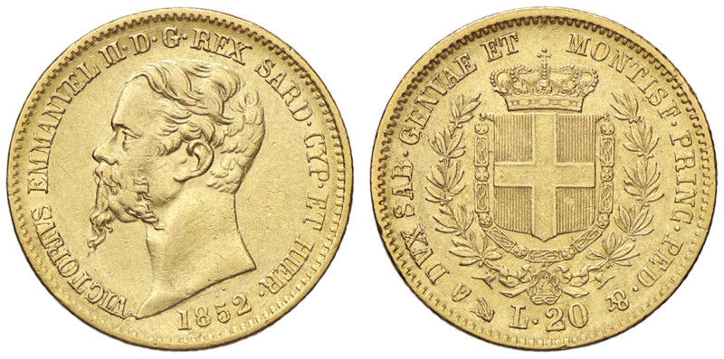 SAVOIA - Vittorio Emanuele II (1849-1861) - 20 Lire 1852 G Pag. manca; Mont. 7bi...