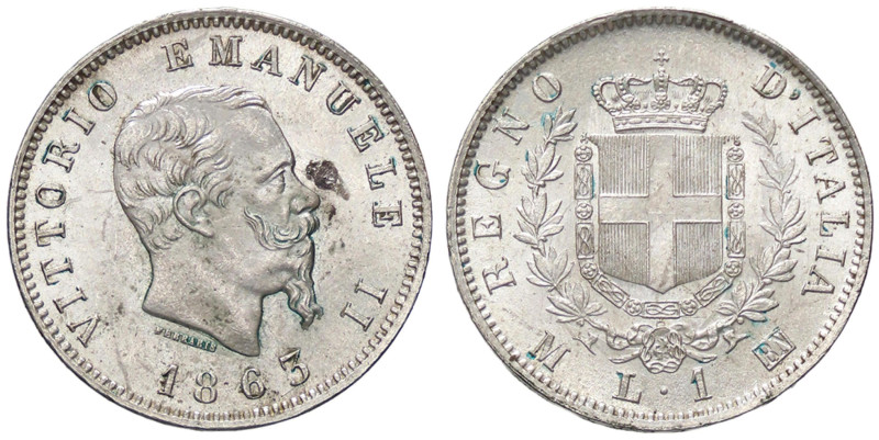 SAVOIA - Vittorio Emanuele II Re d'Italia (1861-1878) - Lira 1863 M Stemma Pag. ...