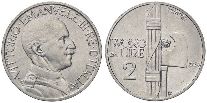 SAVOIA - Vittorio Emanuele III (1900-1943) - 2 Lire 1924 Fascio Pag. 742; Mont. ...