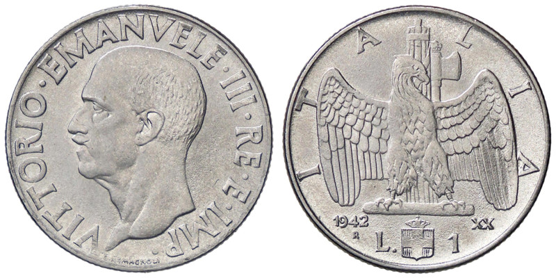 SAVOIA - Vittorio Emanuele III (1900-1943) - Lira 1942 XX Impero Mont. 231; Pag....