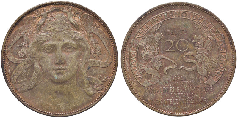 SAVOIA - Vittorio Emanuele III (1900-1943) - 20 Centesimi 1906 Fiera di Milano P...