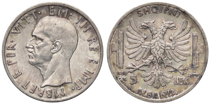 SAVOIA - Albania - 5 Lek 1939 XVII Pag. 992; Mont. 485 AG

Status: SPL