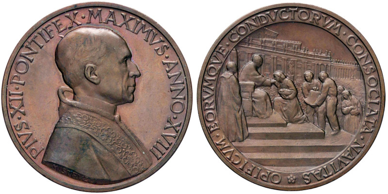 MEDAGLIE - PAPALI - Pio XII (1939-1958) - Medaglia A. XVIII Mont. 58 AE

Statu...