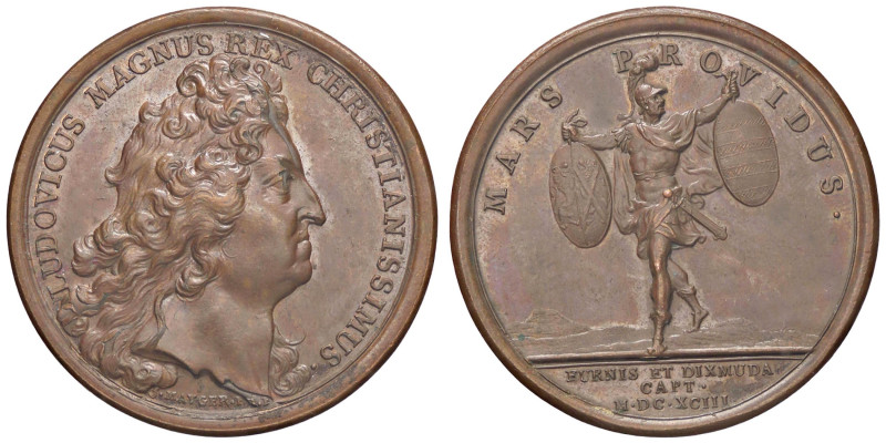 MEDAGLIE ESTERE - FRANCIA - Luigi XIV (1643-1715) - Medaglia 1693 AE Opus: Mauge...