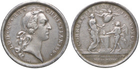 MEDAGLIE ESTERE - FRANCIA - Luigi XV (1715-1774) - Medaglia 1747 - 2° Nozze Delfino con Maria di Sassonia R AG Ø 41 Da montatura abilmente rimossa

...