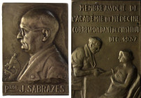 MEDAGLIE ESTERE - FRANCIA - Terza Repubblica (1870-1940) - Placchetta 1937 - A J. Sabrazes AE mm 47x64

Status: SPL

 mm 47x64 -