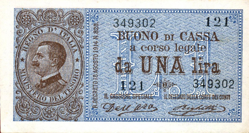 CARTAMONETA - BUONI DI CASSA - Vittorio Emanuele III (1900-1943) - Lira 21/09/19...