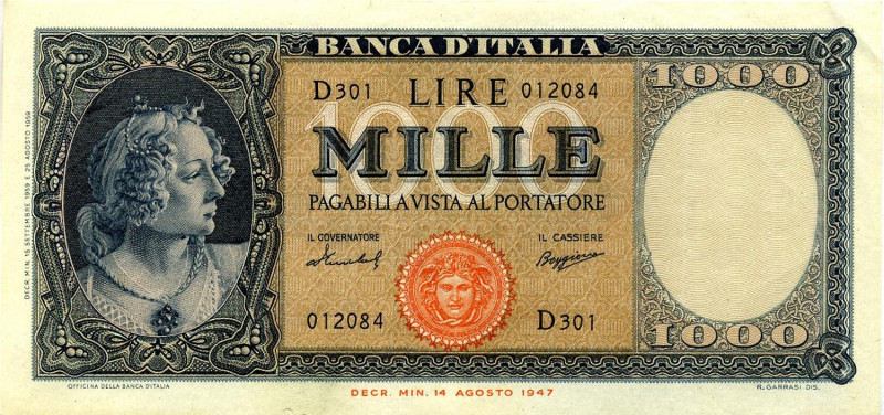 CARTAMONETA - BANCA d'ITALIA - Repubblica Italiana (monetazione in lire) (1946-2...