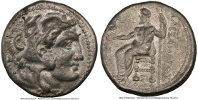 MACEDONIAN KINGDOM. Alexander III the Great (336-323 BC). AR tetradrachm (25mm, 17.20 gm, 5h). NGC XF 5/5 - 3/5, light marks. Lifetime issue of Sidon,...