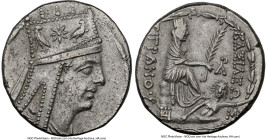 ARMENIAN KINGDOM. Tigranes II the Great (95-56 BC). AR tetradrachm (25mm, 15.54 gm, 11h). NGC Choice AU 4/5 - 3/5. Tigranocerta, ca. 83-70 BC. Diademe...