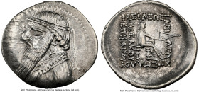 PARTHIAN KINGDOM. Mithradates II (ca. 121-91 BC). AR drachm (23mm, 11h). NGC Choice XF. Rhagae or Ecbatana, ca. 109-96/5 BC. Diademed, draped bust of ...