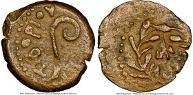 JUDAEA. Roman Procurators. Pontius Pilate (AD 26-36). AE prutah (16mm, 11h). NGC VF. Dated uncertain regnal year of Tiberius. TIBEPIOY KAICAPOC, lituu...