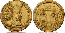 SASANIAN KINGDOM. Shahpur (Sabuhr) I the Great (AD 240-272). AV dinar (22mm, 7.36 gm, 3h). NGC Choice AU 4/5 - 4/5. Mint I ("Ctesiphon"), Phase 2, ca....