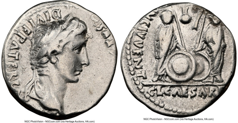 Augustus (27 BC-AD 14). AR denarius (18mm, 3.73 gm, 4h). NGC Choice Fine 3/5 - 4...