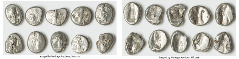 ANCIENT LOTS. Greek. Achaemenid Persia. Ca. 5th-4th century BC. Lot of ten (10) ...