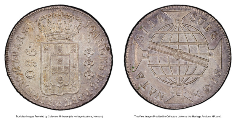 João Prince Regent 960 Reis 1816-R UNC Details (Cleaned) PCGS, Rio de Janeiro, K...