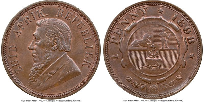Republic Penny 1898 MS65 Brown NGC, Pretoria mint, KM2. HID09801242017 © 2023 He...