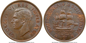 George VI Penny 1938 MS63 Brown NGC, Pretoria mint, KM25. HID09801242017 © 2023 Heritage Auctions | All Rights Reserved