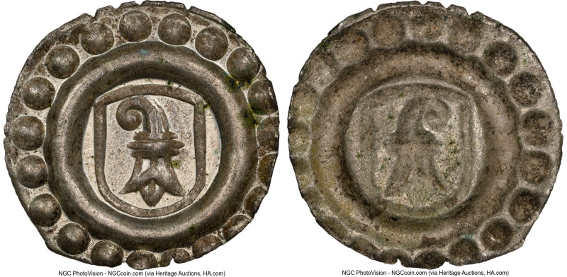 Basel. Anonymous Vierzipfliger Pfennig ND (1150-1200) MS65 NGC, HMZ-1-205a. HID0...