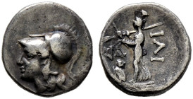 Troas. Ilion. 

AR-Hemidrachme um 300 v. Chr. Kopf der Athena mit korinthischem Helm und langen Locken nach links / Nach links ausschreitende Athena...